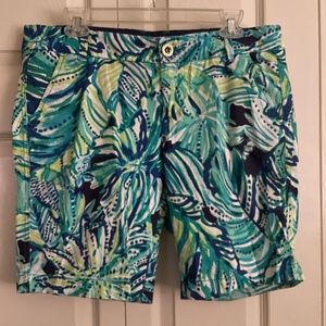 Lilly Pulitzer Marina stretch Bermuda short in navy Armadilly-Sz 20